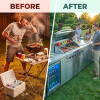 Arcticedge Elite Stainless Outdoor Kitchen — Before & After