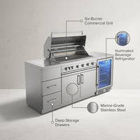 Arcticedge Elite Stainless Outdoor Kitchen — infographic