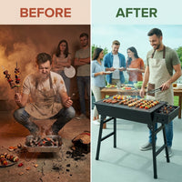 BlackPeak MetroFold Pro Charcoal Grill Station — Before & After