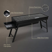 BlackPeak MetroFold Pro Charcoal Grill Station — infographic