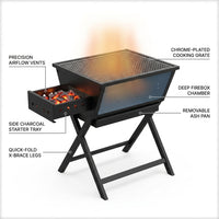 BlackPeak MetroFold Pro Charcoal Grill Station — How It Works