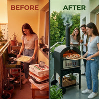 EmberFlame Compact Wood-Fired Pizza Oven — Before & After