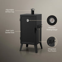 ForgeMaster Apex V600 Vertical Smoker — infographic