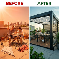 NoirVerge Aperture Pergola — Before & After