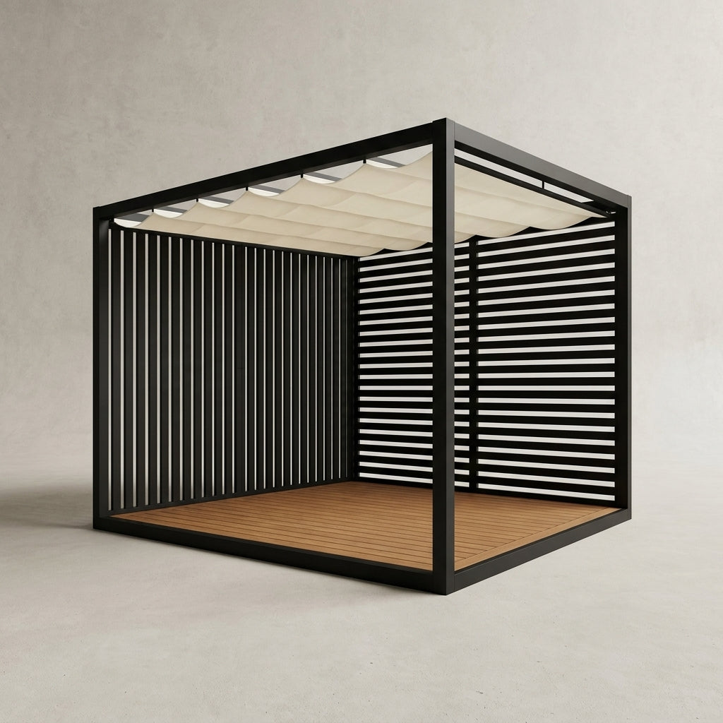 NoirVerge Aperture Pergola — Studio Shot