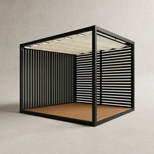 NoirVerge Aperture Pergola — Studio Shot