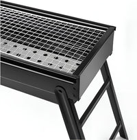 Charcoal Grill Station Built to Last, Foldable Design, Chrome-Plated Grate, Deep Firebox